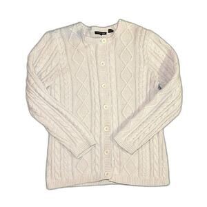 Fisherman Style Cream Cardigan in XL